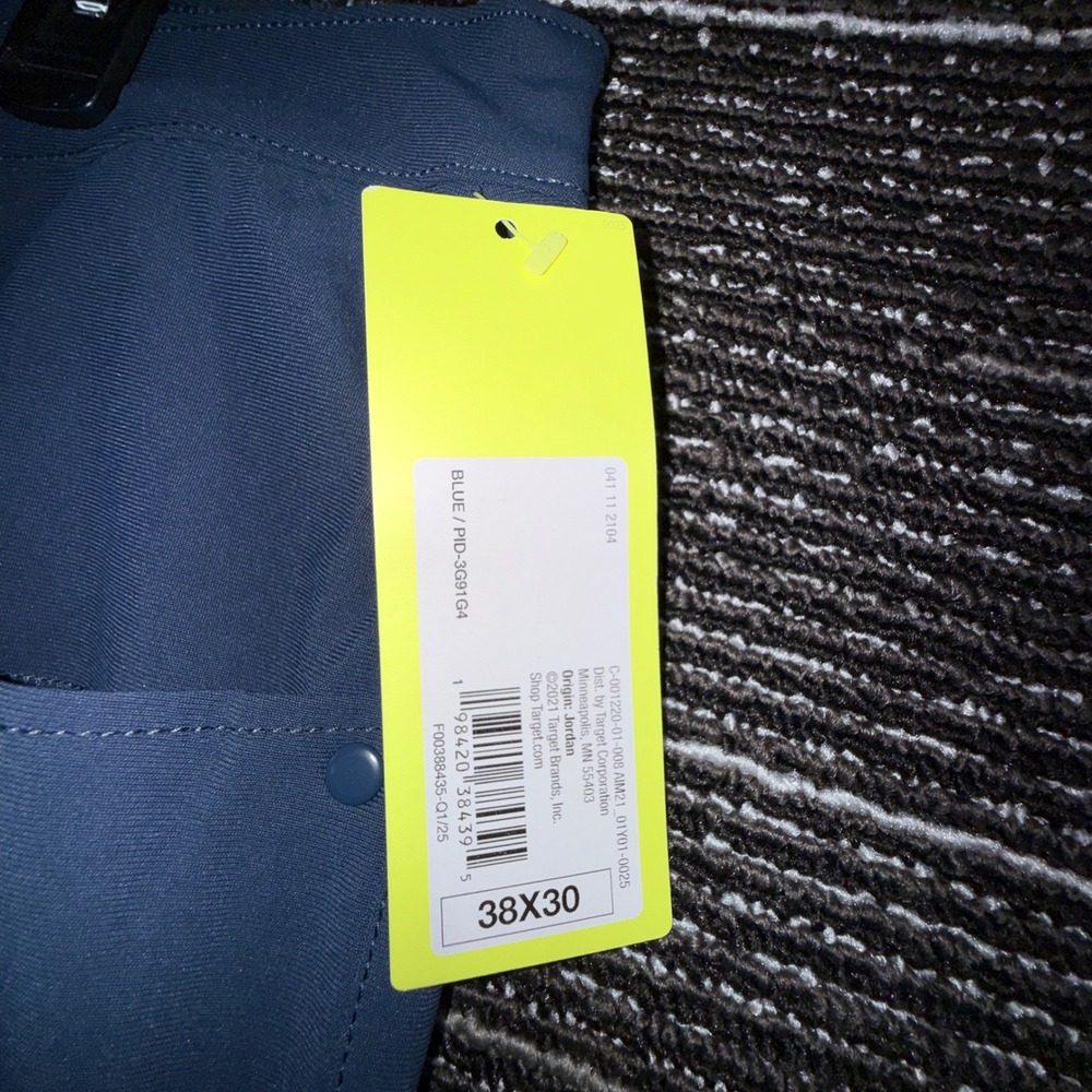 All in Motion Golf Pants Men 38x30 New Blue Technical Stretch Performance Pants - Picture 3 of 9